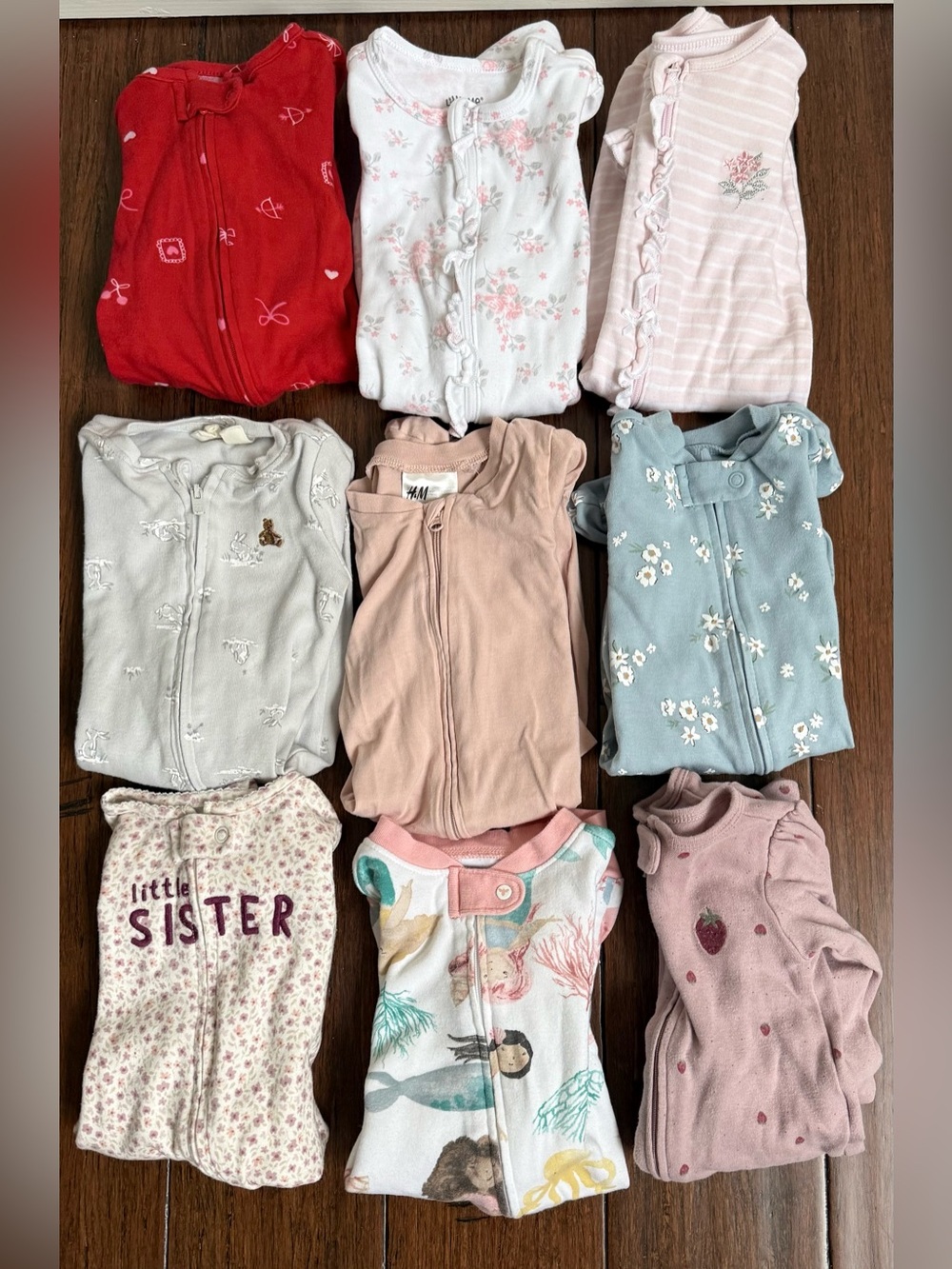 0-3 Month Girl Sleepers/Footies Bundle